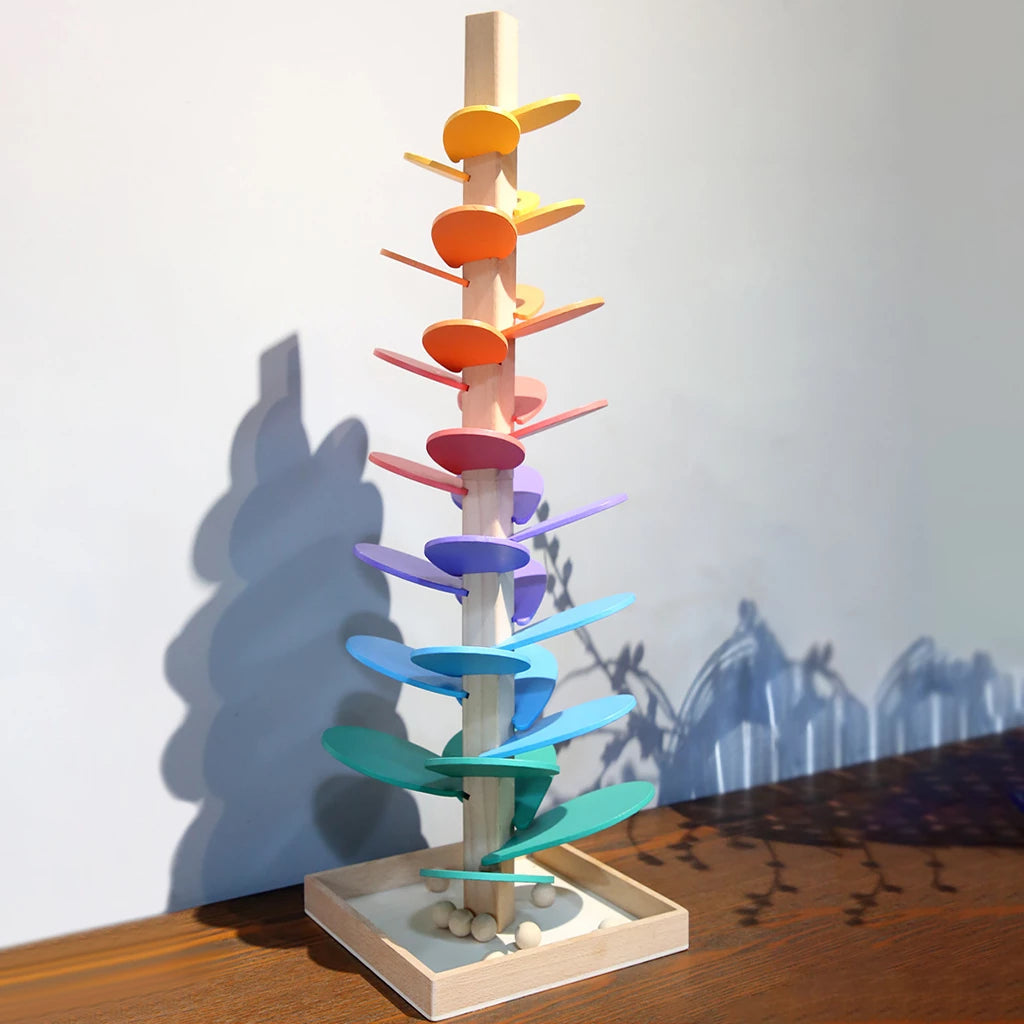 Regenbogen-Murmelturm – Interaktiv & Lernspielzeug für Kinder