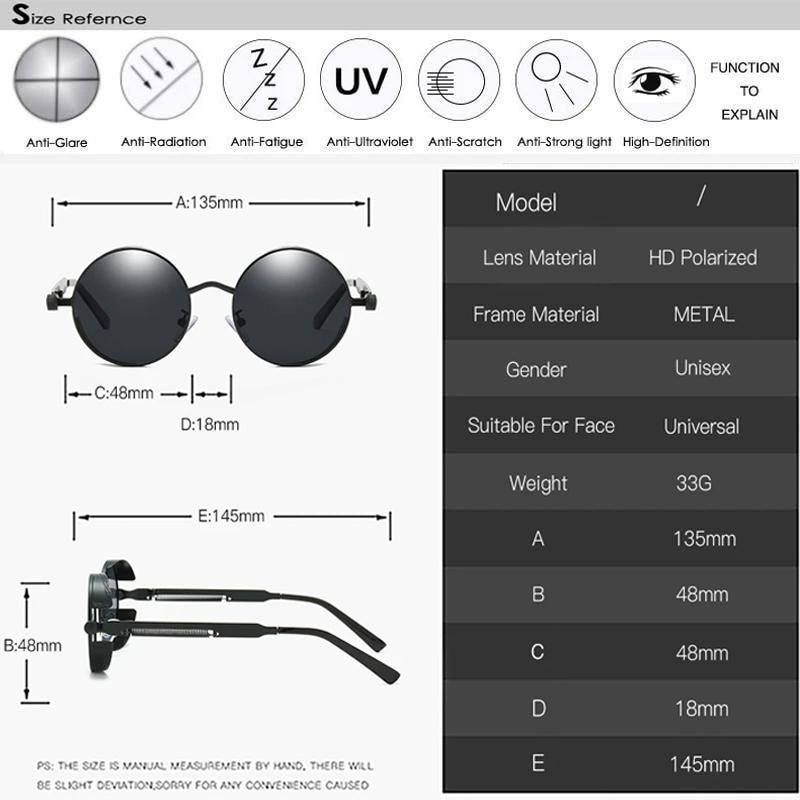 Vintage-Sonnenbrille Damen & Herren – Retro Design UV400