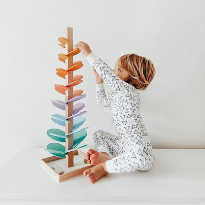 Regenbogen-Murmelturm – Interaktiv & Lernspielzeug für Kinder