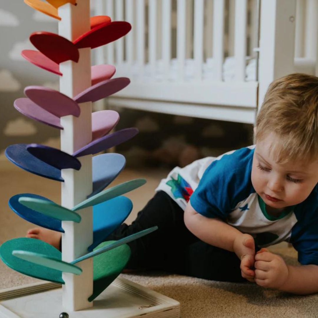 Regenbogen-Murmelturm – Interaktiv & Lernspielzeug für Kinder