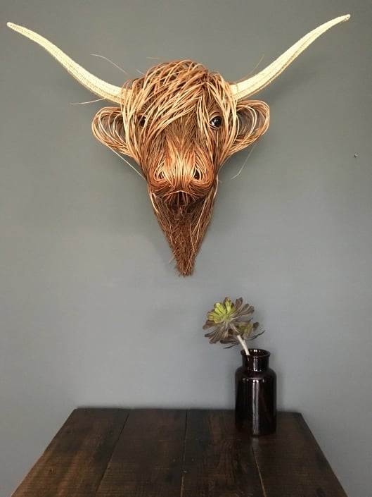 Kuh Wandskulptur – Moderne Wanddeko & Metallkunst