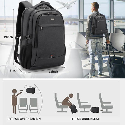 Reise-Laptoprucksack – Wasserdicht & USB-Anschluss Damen Herren
