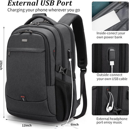 Reise-Laptoprucksack – Wasserdicht & USB-Anschluss Damen Herren