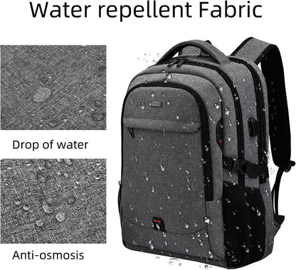 Reise-Laptoprucksack – Wasserdicht & USB-Anschluss Damen Herren
