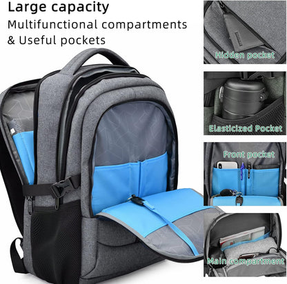 Reise-Laptoprucksack – Wasserdicht & USB-Anschluss Damen Herren