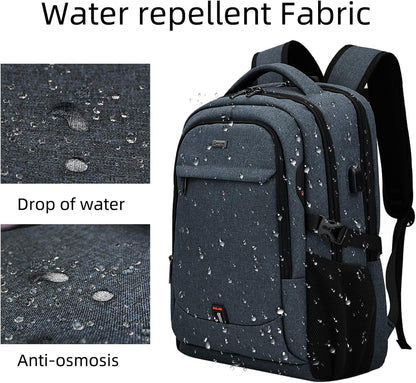 Reise-Laptoprucksack – Wasserdicht & USB-Anschluss Damen Herren