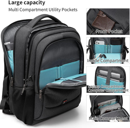 Reise-Laptoprucksack – Wasserdicht & USB-Anschluss Damen Herren
