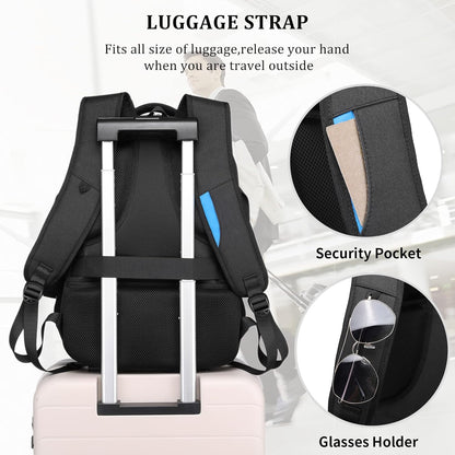 Reise-Laptoprucksack – Wasserdicht & USB-Anschluss Damen Herren