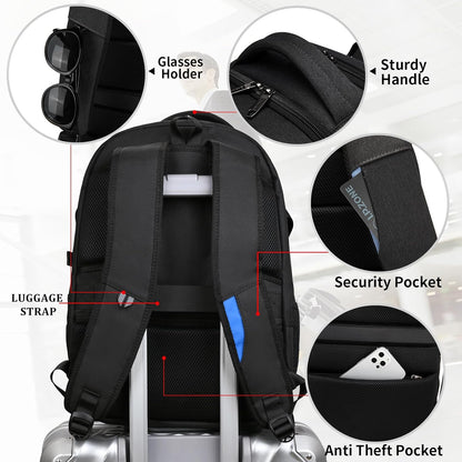 Reise-Laptoprucksack – Wasserdicht & USB-Anschluss Damen Herren