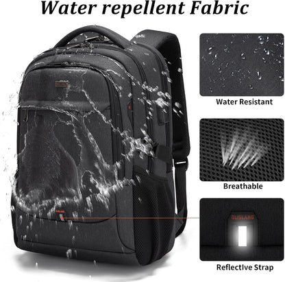 Reise-Laptoprucksack – Wasserdicht & USB-Anschluss Damen Herren