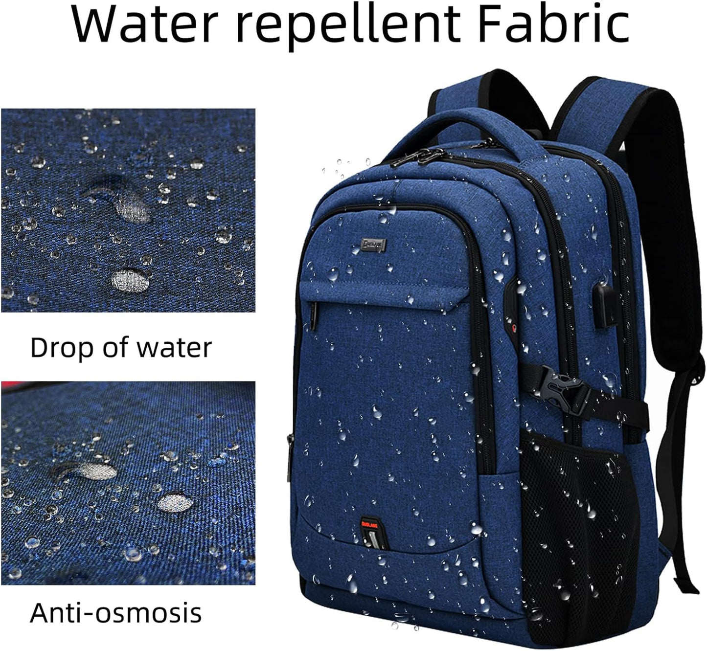 Reise-Laptoprucksack – Wasserdicht & USB-Anschluss Damen Herren