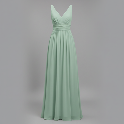 Ärmelloses V-Ausschnitt Kleid | Maxi Kleid für Damen