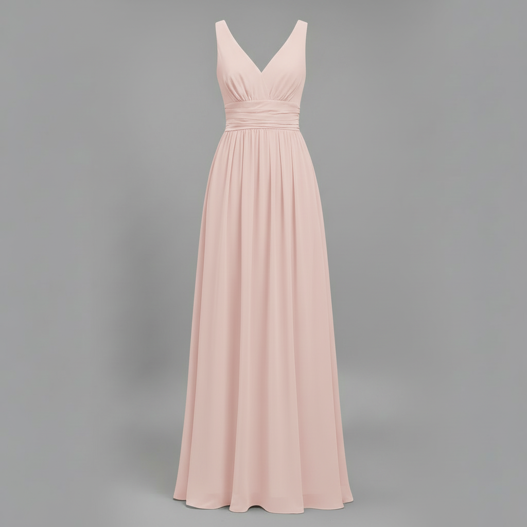 Ärmelloses V-Ausschnitt Kleid | Maxi Kleid für Damen