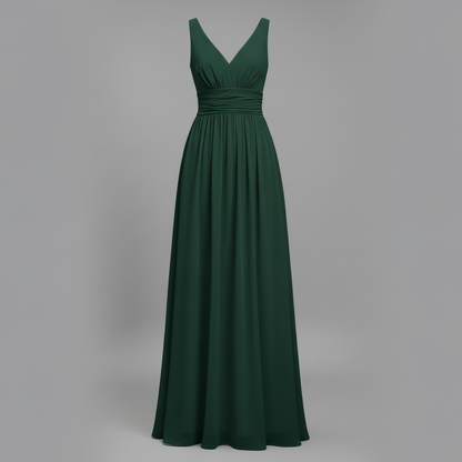 Ärmelloses V-Ausschnitt Kleid | Maxi Kleid für Damen