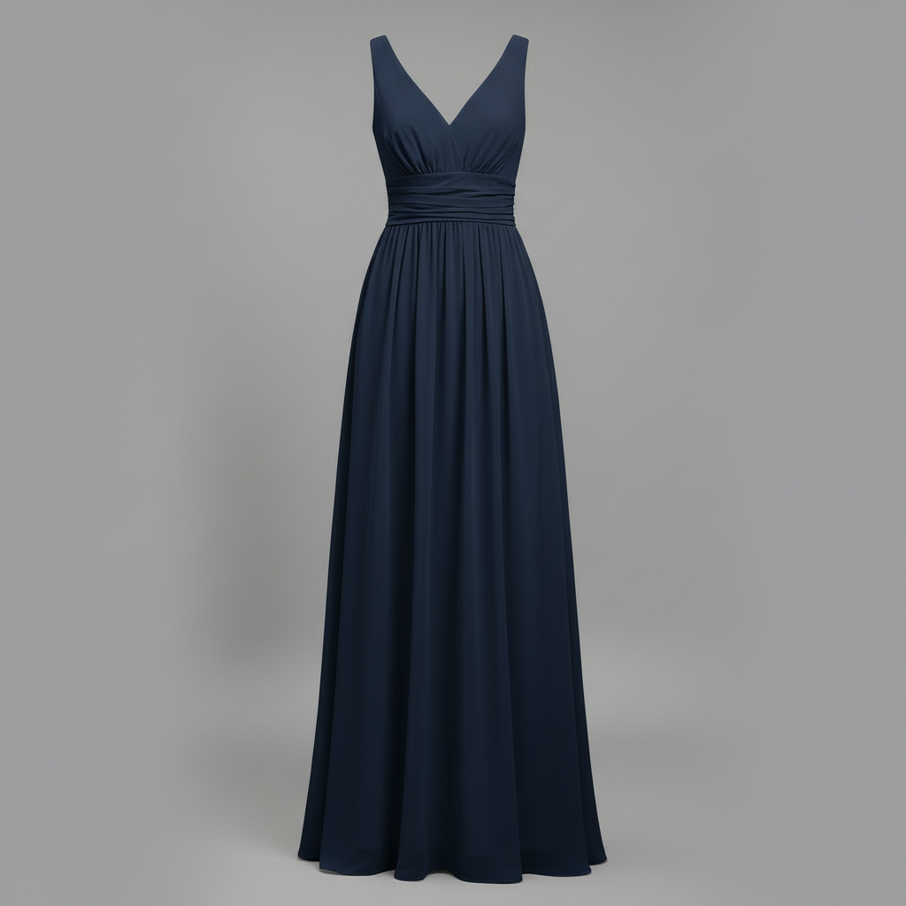 Ärmelloses V-Ausschnitt Kleid | Maxi Kleid für Damen