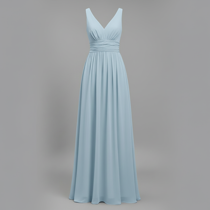 Ärmelloses V-Ausschnitt Kleid | Maxi Kleid für Damen