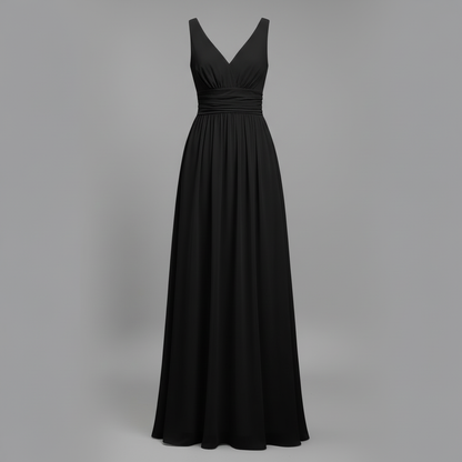 Ärmelloses V-Ausschnitt Kleid | Maxi Kleid für Damen