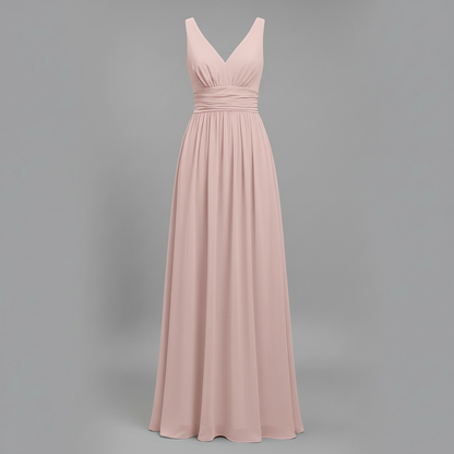 Ärmelloses V-Ausschnitt Kleid | Maxi Kleid für Damen