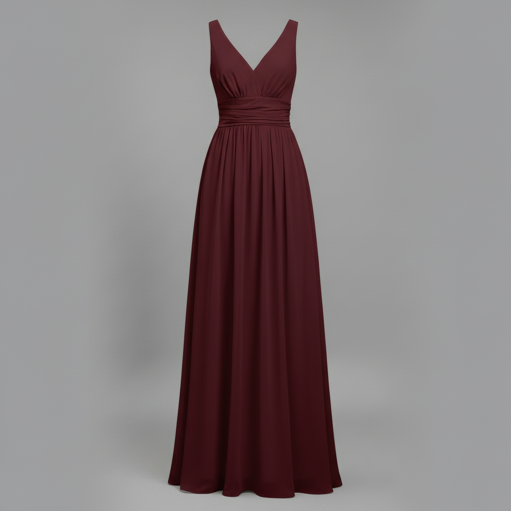 Ärmelloses V-Ausschnitt Kleid | Maxi Kleid für Damen