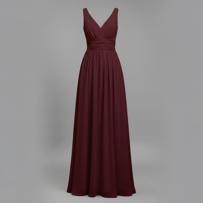 Ärmelloses V-Ausschnitt Kleid | Maxi Kleid für Damen