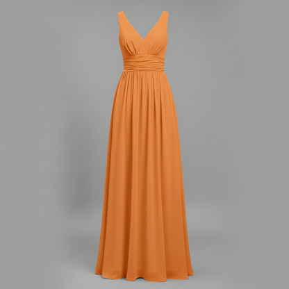 Ärmelloses V-Ausschnitt Kleid | Maxi Kleid für Damen