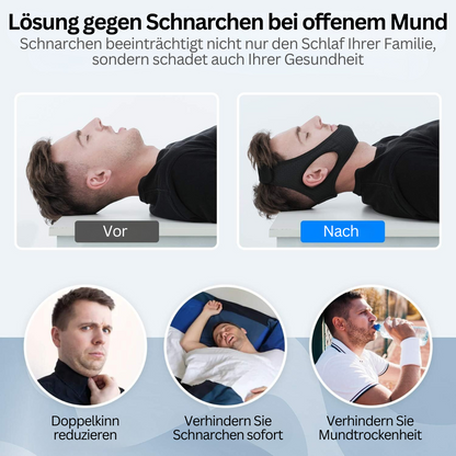 Anti-Schnarch-Kinnband – Schlafapnoe & Komfortables Silikon