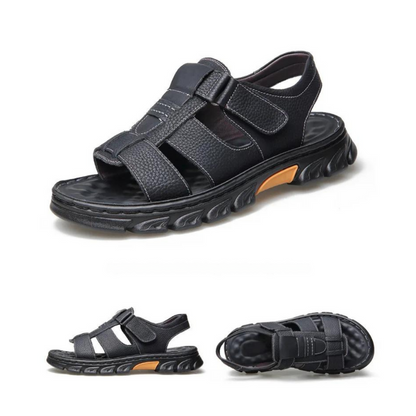 Orthopädische Herrensandalen Leder – Fußgewölbestütze & Komfort