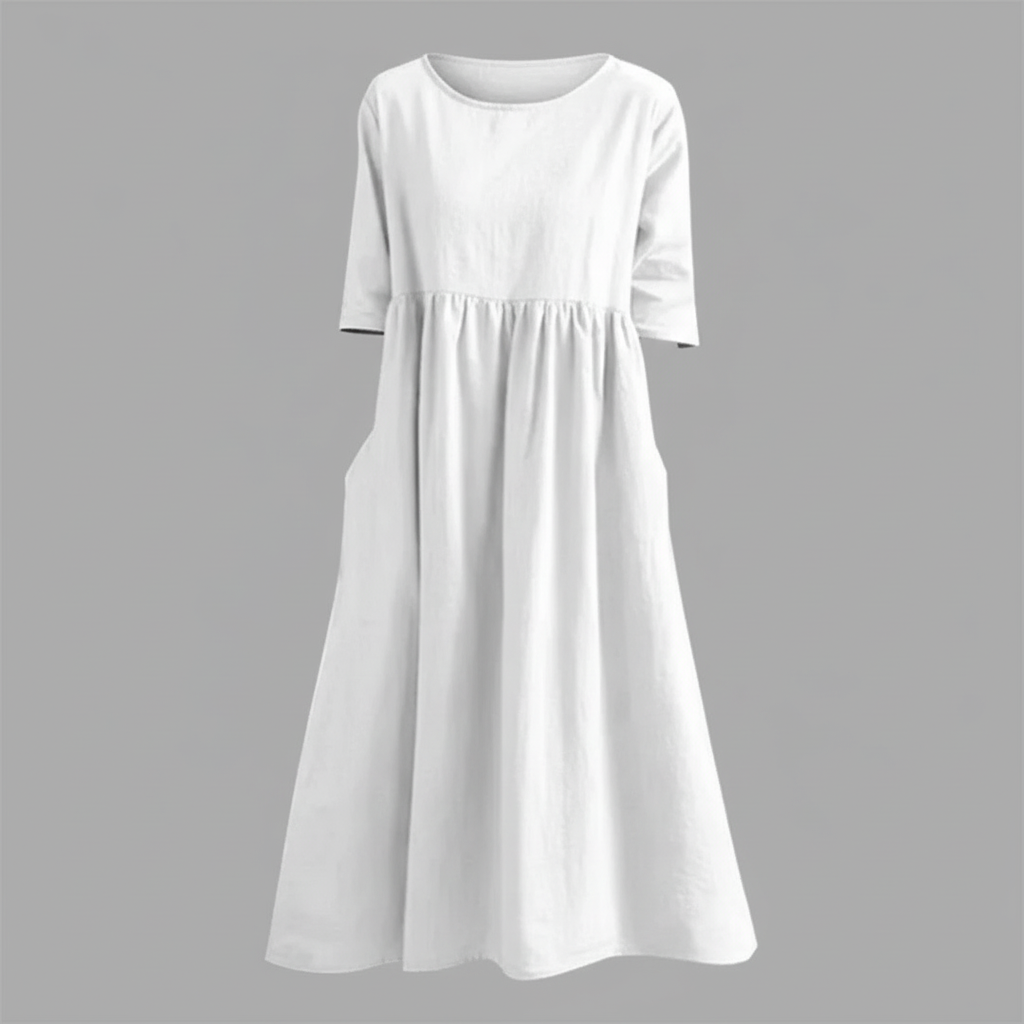 Luftiges Midi Damenkleid | Sommerkleid für Elegante Anlässe