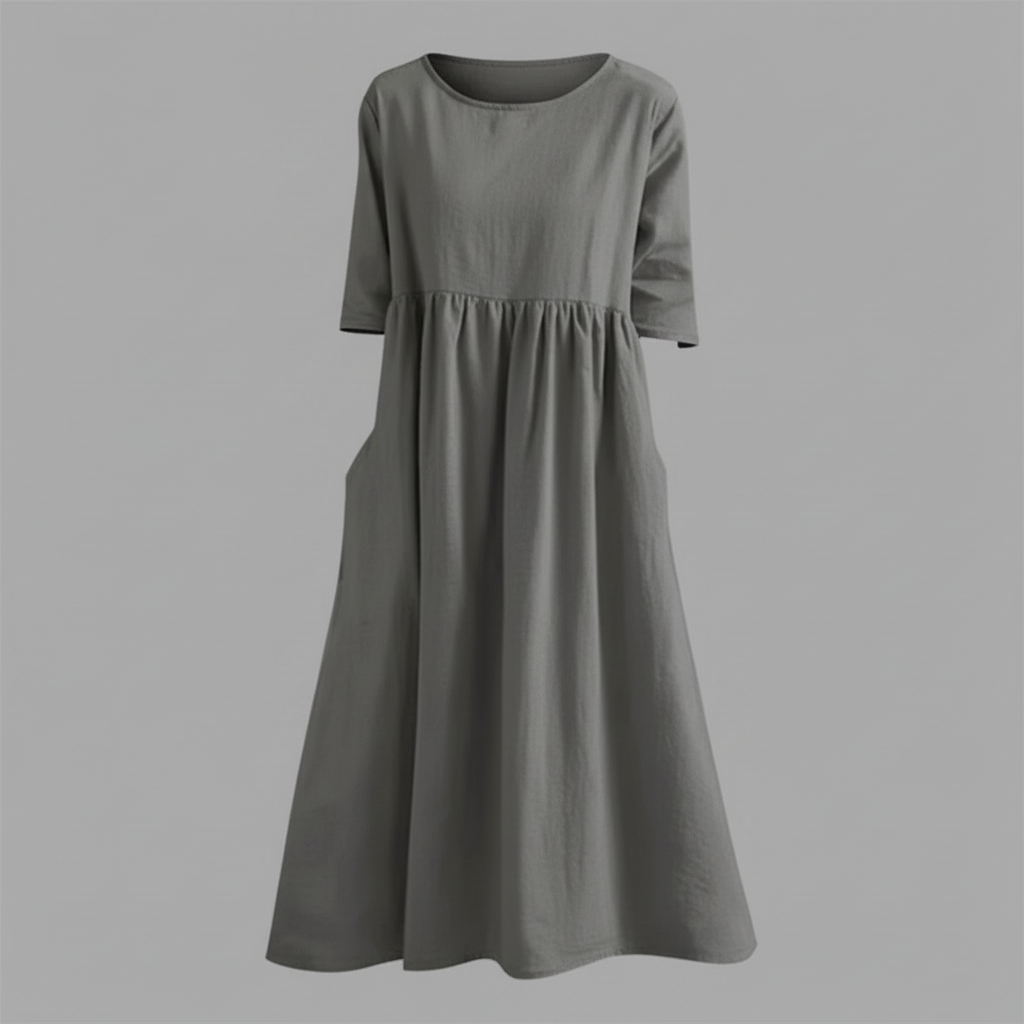 Luftiges Midi Damenkleid | Sommerkleid für Elegante Anlässe