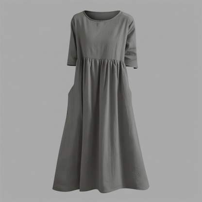 Luftiges Midi Damenkleid | Sommerkleid für Elegante Anlässe