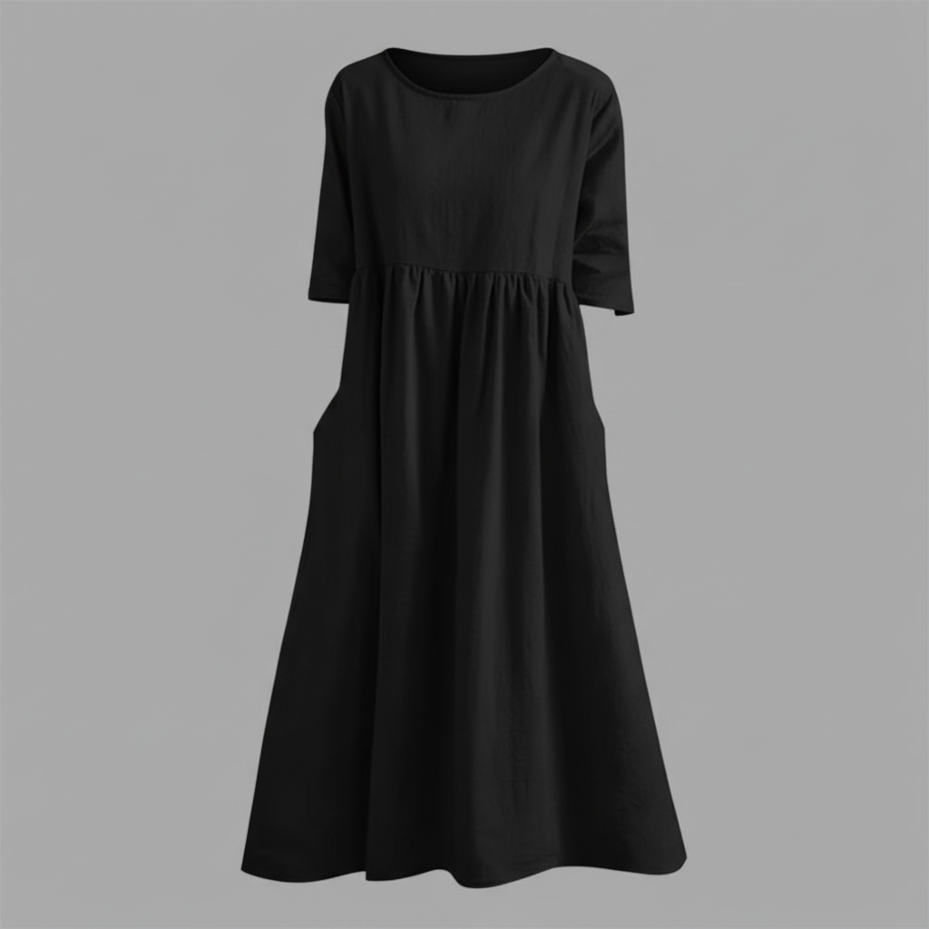 Luftiges Midi Damenkleid | Sommerkleid für Elegante Anlässe