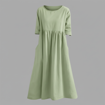Luftiges Midi Damenkleid | Sommerkleid für Elegante Anlässe