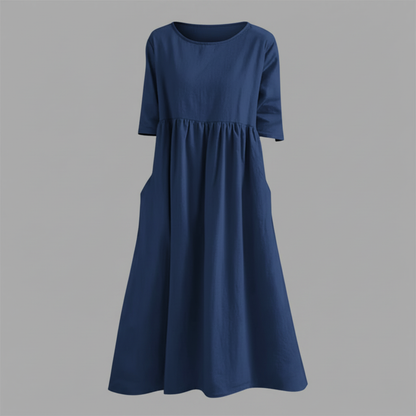 Luftiges Midi Damenkleid | Sommerkleid für Elegante Anlässe