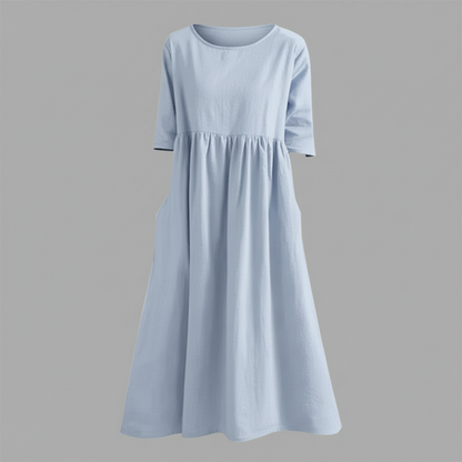 Luftiges Midi Damenkleid | Sommerkleid für Elegante Anlässe