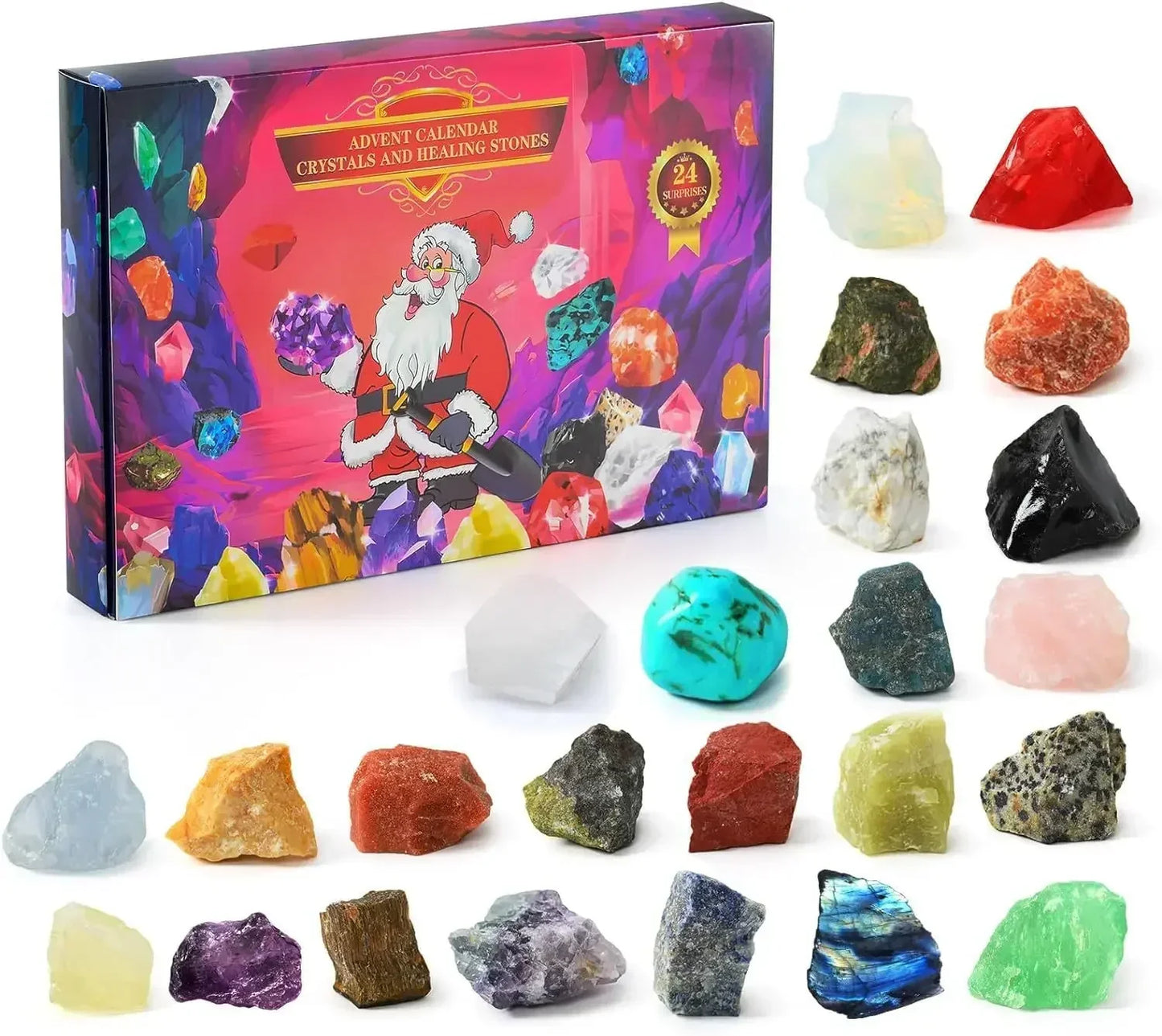 Edelstein-Adventskalender für Kinder – 24 Überraschungen & Lernspiel