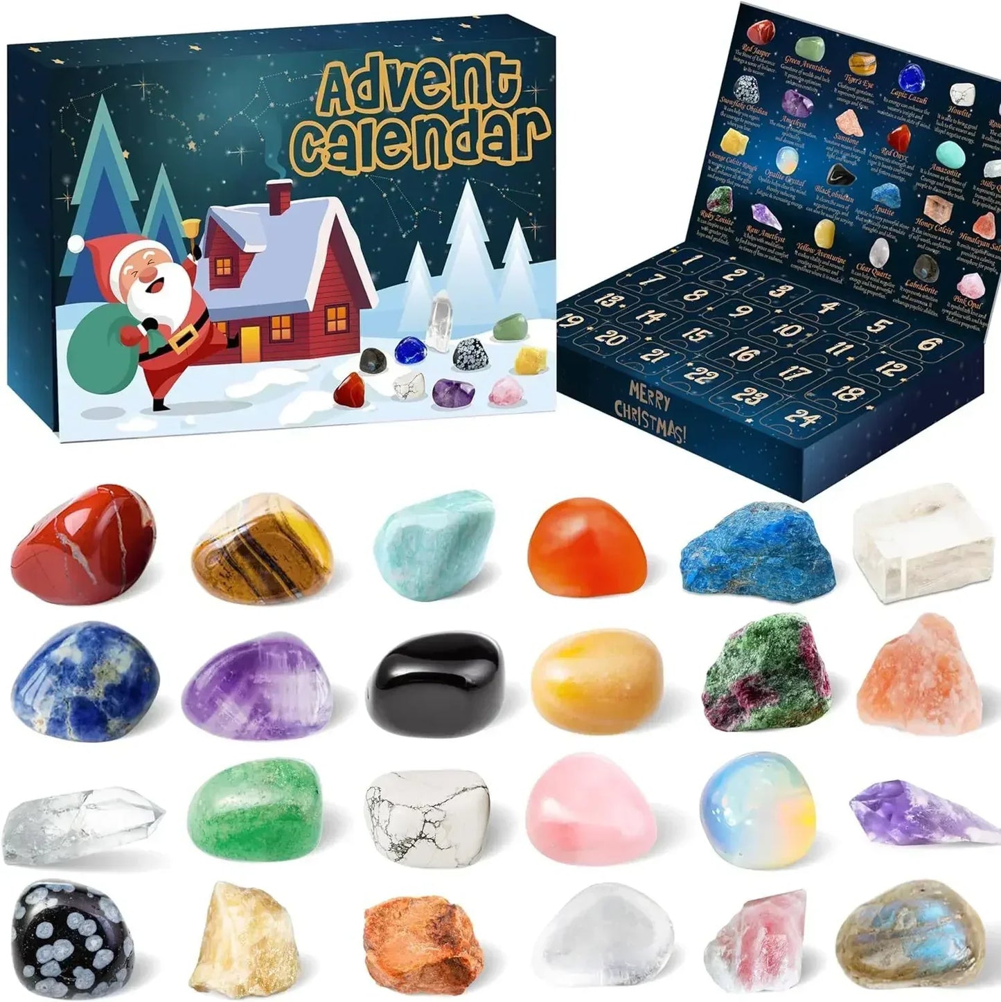 Edelstein-Adventskalender für Kinder – 24 Überraschungen & Lernspiel