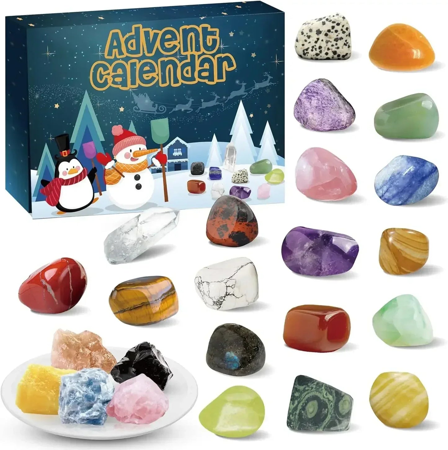 Edelstein-Adventskalender für Kinder – 24 Überraschungen & Lernspiel