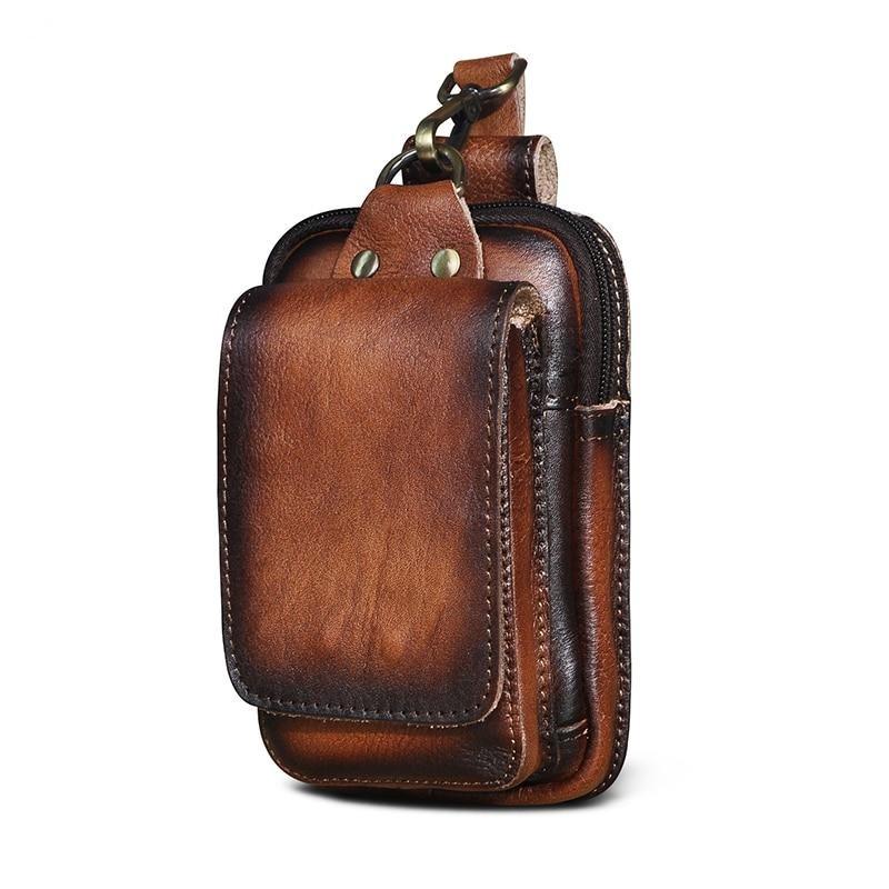 Herren-Gürteltasche Echtleder – Crossbody Robustes Design