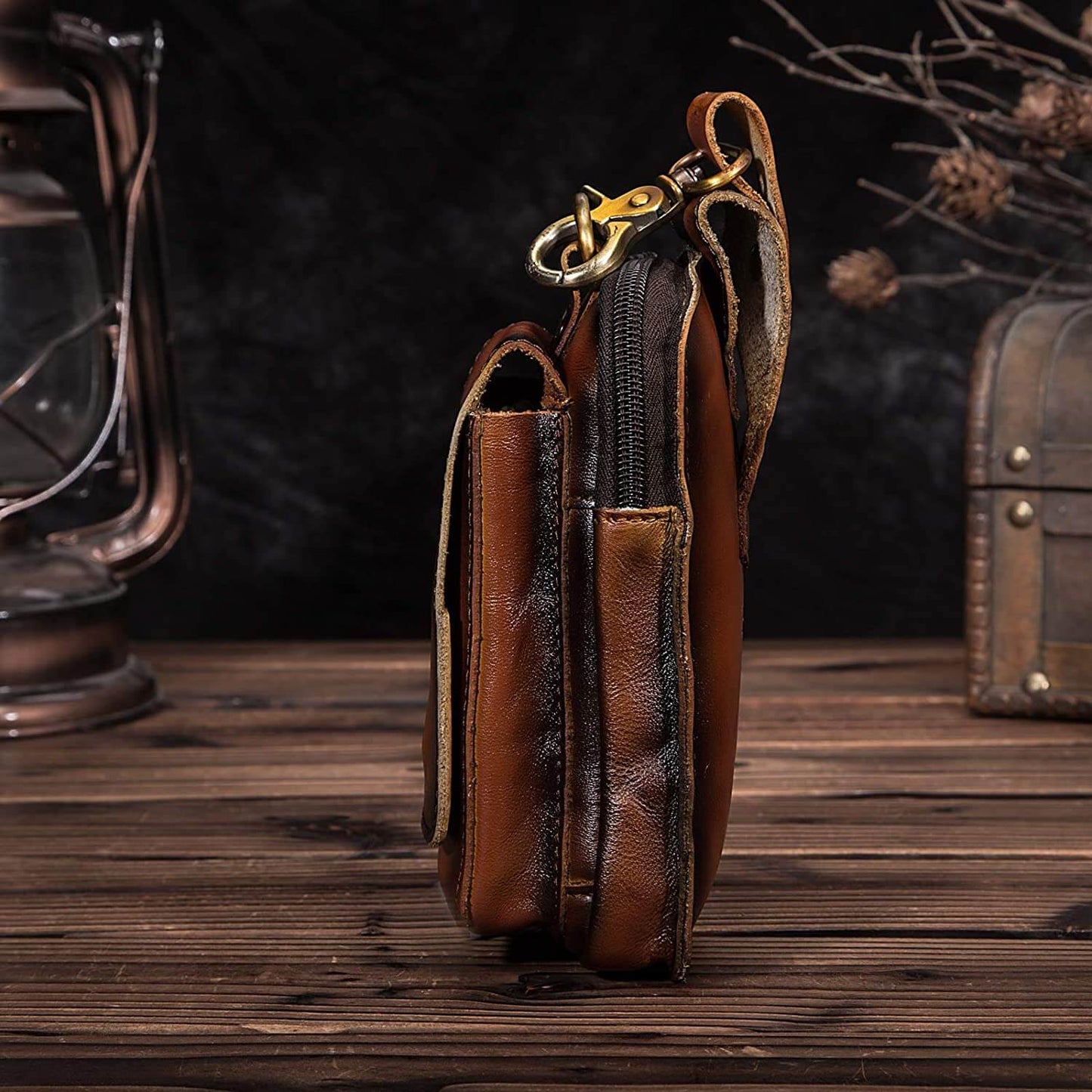 Herren-Gürteltasche Echtleder – Crossbody Robustes Design