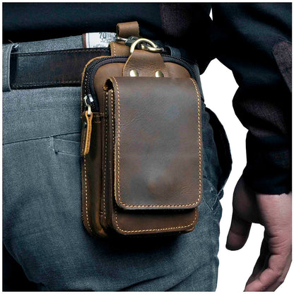 Herren-Gürteltasche Echtleder – Crossbody Robustes Design