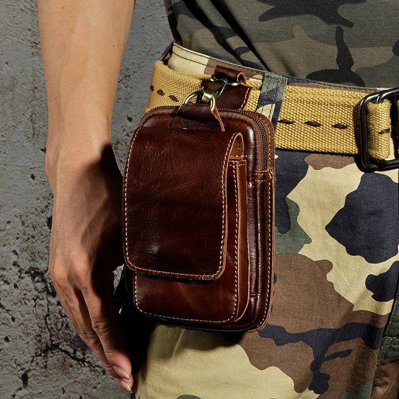 Herren-Gürteltasche Echtleder – Crossbody Robustes Design
