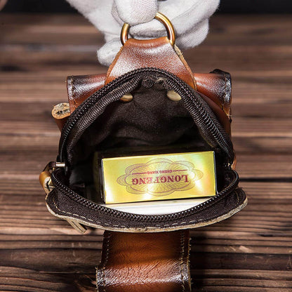 Herren-Gürteltasche Echtleder – Crossbody Robustes Design
