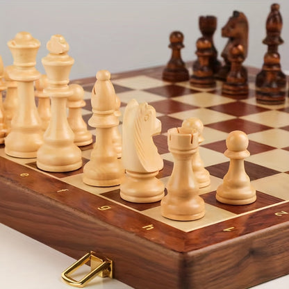 Schachspiel aus Massivholz – Luxus Handarbeit & Komplett-Set