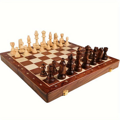 Schachspiel aus Massivholz – Luxus Handarbeit & Komplett-Set