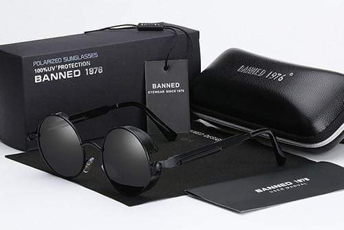 Steampunk Sonnenbrille Rund Retro – Polarisiert & UV400 Herren