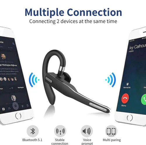 Bluetooth 5.1 Headset – Dual Mic Drahtlos Geräuschunterdrückung