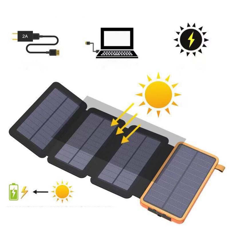 Solar-Powerbank – 4 Panels 3 USB-Ausgänge & Outdoor Aufladung
